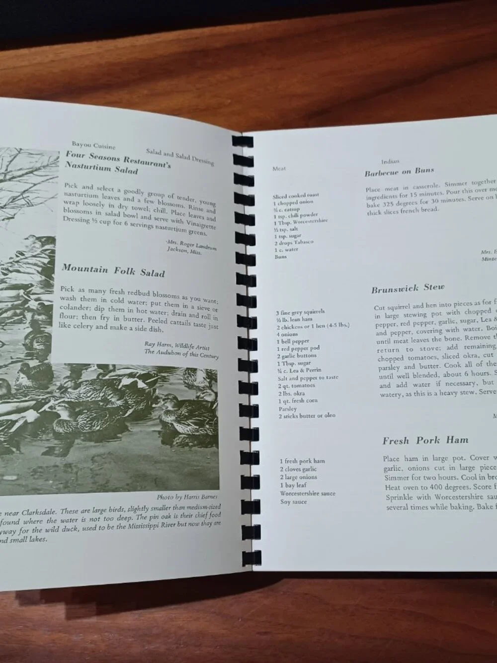 Indianola MS Bayou Cuisine St Stephens Episcopal Church Cookbook 1975 Spiral